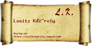 Lositz Károly névjegykártya