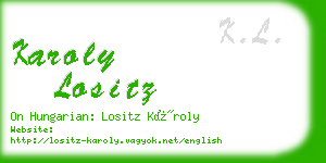 karoly lositz business card